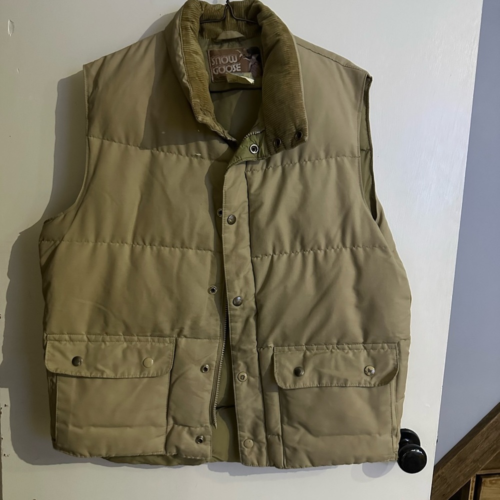Extremely Rare Vintage Original Snow Goose (Canada Goose) Quilted Down Vest (L)